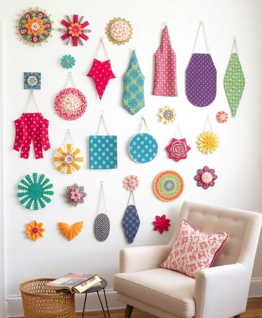11 DIY Thrift Store Decor Ideas That'll Transform Your Space (And Your Wallet!) - 6. DIY Fabric Wall Art