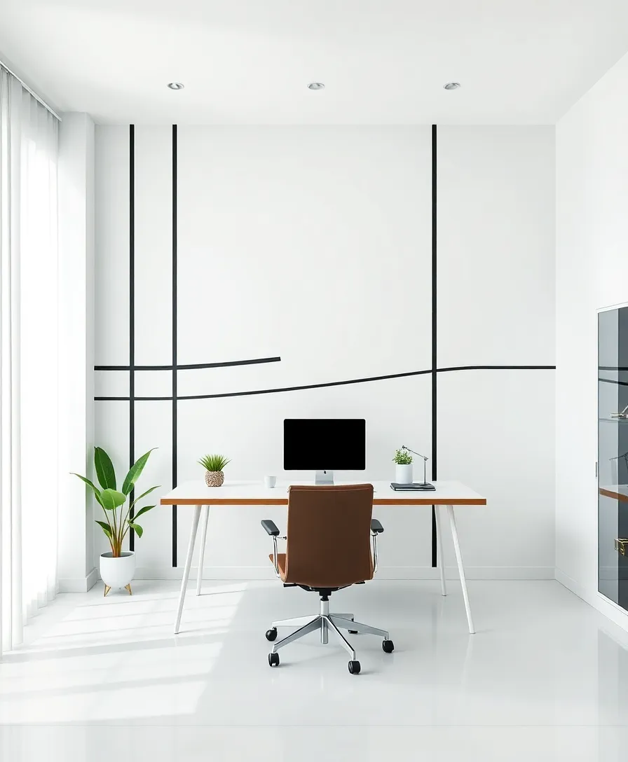 25 Bold Accent Wall Ideas That Will Make Your Home Pop (You Won't Believe #14!) - 20. Minimalist Lines