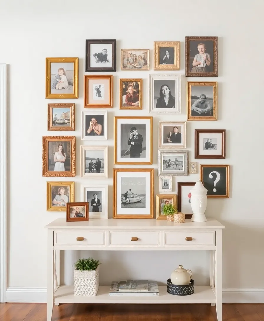 18 Unique DIY Wall Art Ideas That Add a Personal Touch to Every Room! - 12. Vintage Frame Gallery