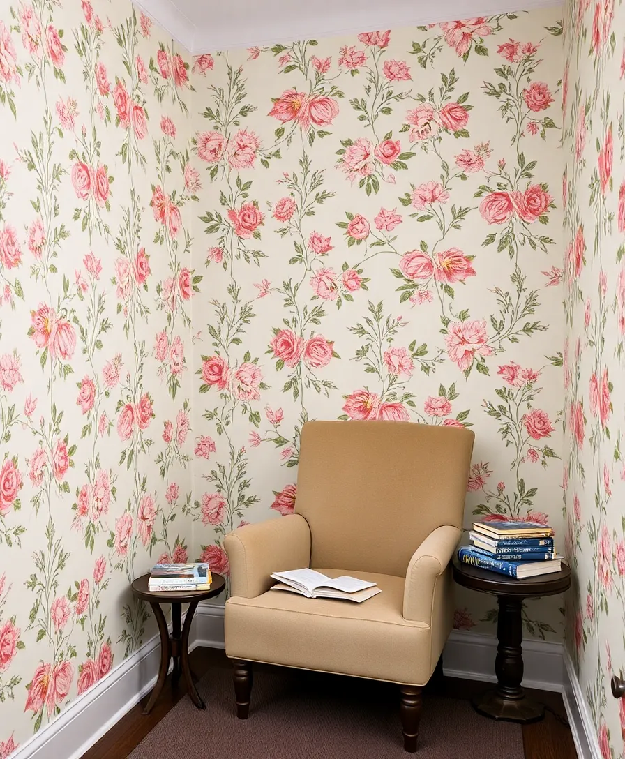 25 Bold Accent Wall Ideas That Will Make Your Home Pop (You Won't Believe #14!) - 16. Vintage Wallpaper