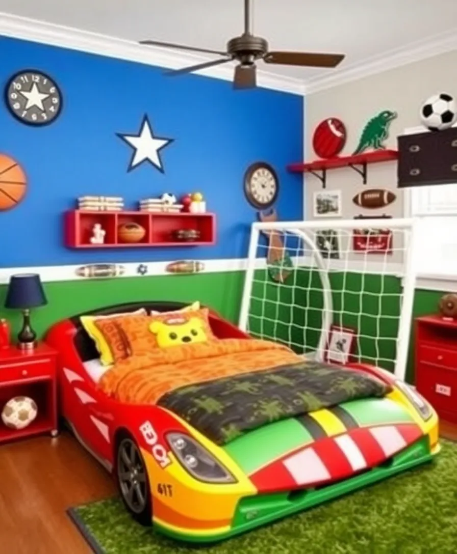 30 Colorful Kids' Room Designs That Will Instantly Brighten Your Day! (Don’t Miss #12!) - 13. Sports Fanatic's Paradise