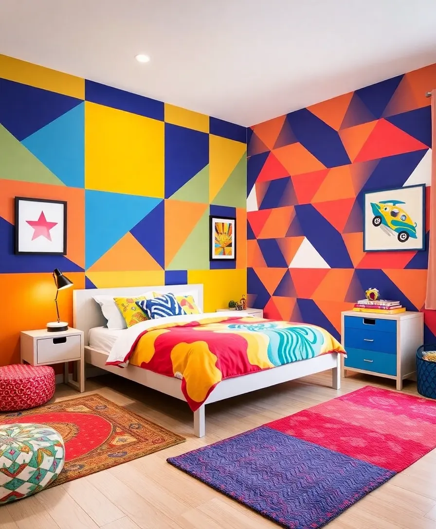 30 Colorful Kids' Room Designs That Will Instantly Brighten Your Day! (Don’t Miss #12!) - 9. Bold Geometric Patterns