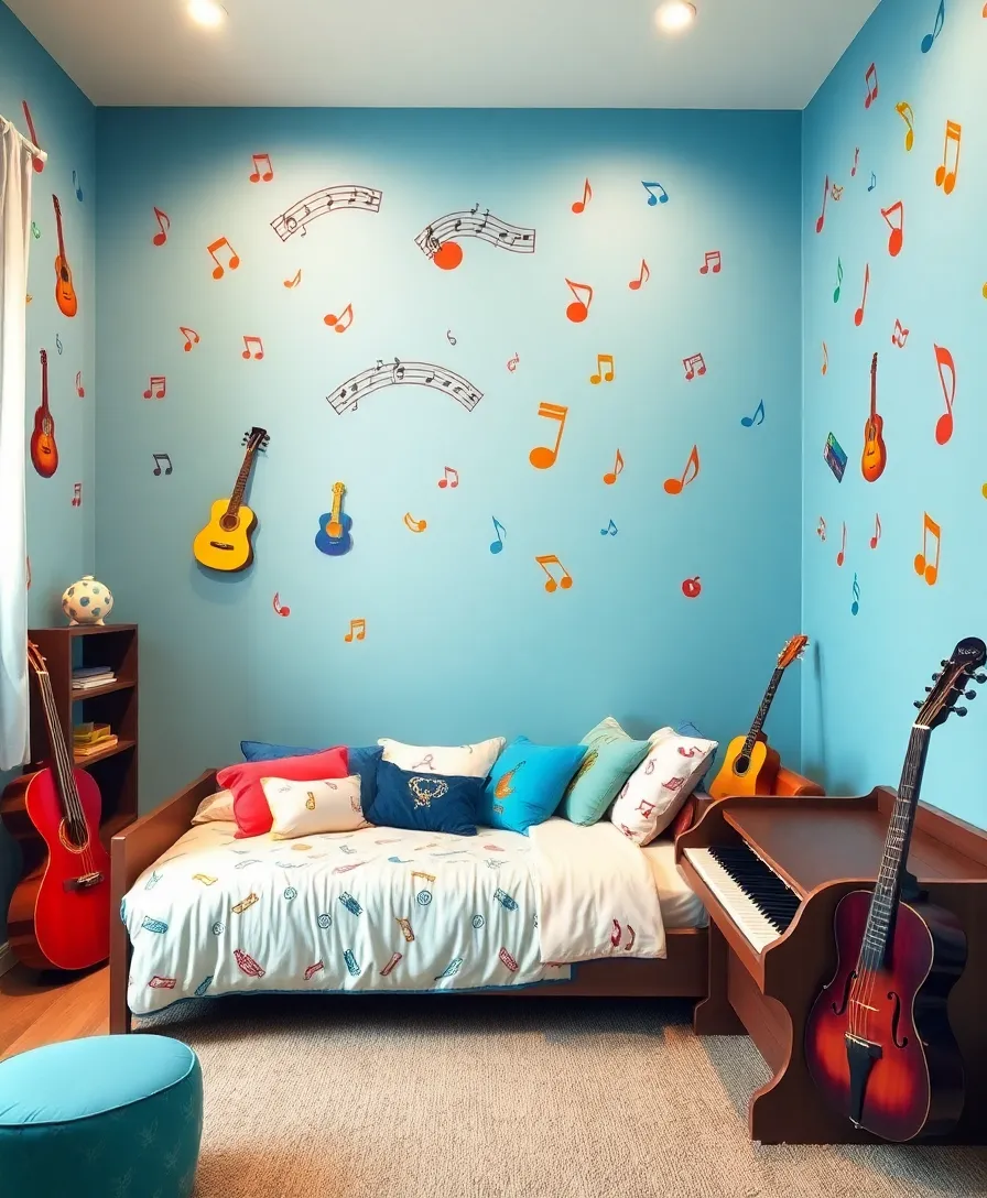 30 Colorful Kids' Room Designs That Will Instantly Brighten Your Day! (Don’t Miss #12!) - 17. Musical Wonderland
