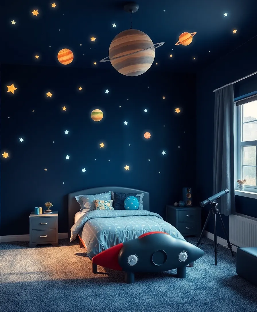 30 Colorful Kids' Room Designs That Will Instantly Brighten Your Day! (Don’t Miss #12!) - 5. Space Explorer's Dream
