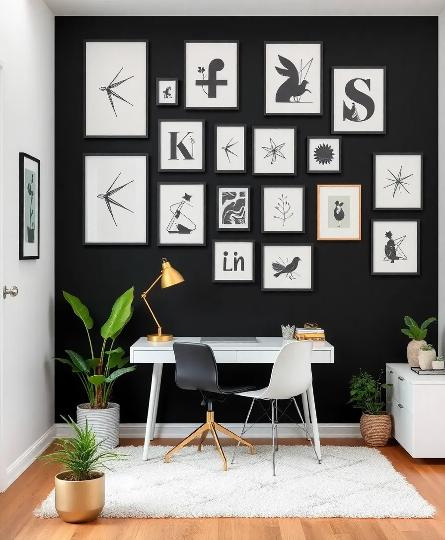 25 Bold Accent Wall Ideas That Will Make Your Home Pop (You Won't Believe #14!) - 2. Bold Black and White