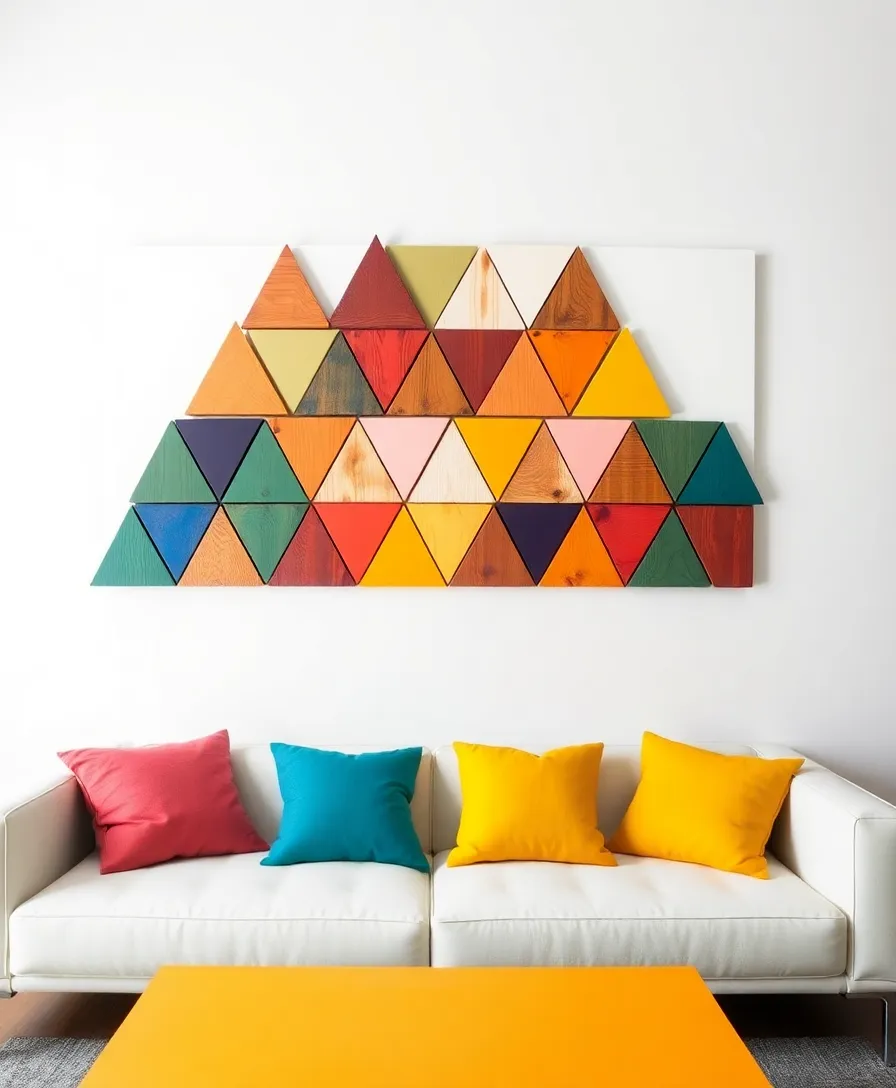 18 Unique DIY Wall Art Ideas That Add a Personal Touch to Every Room! - 9. Geometric Wall Art