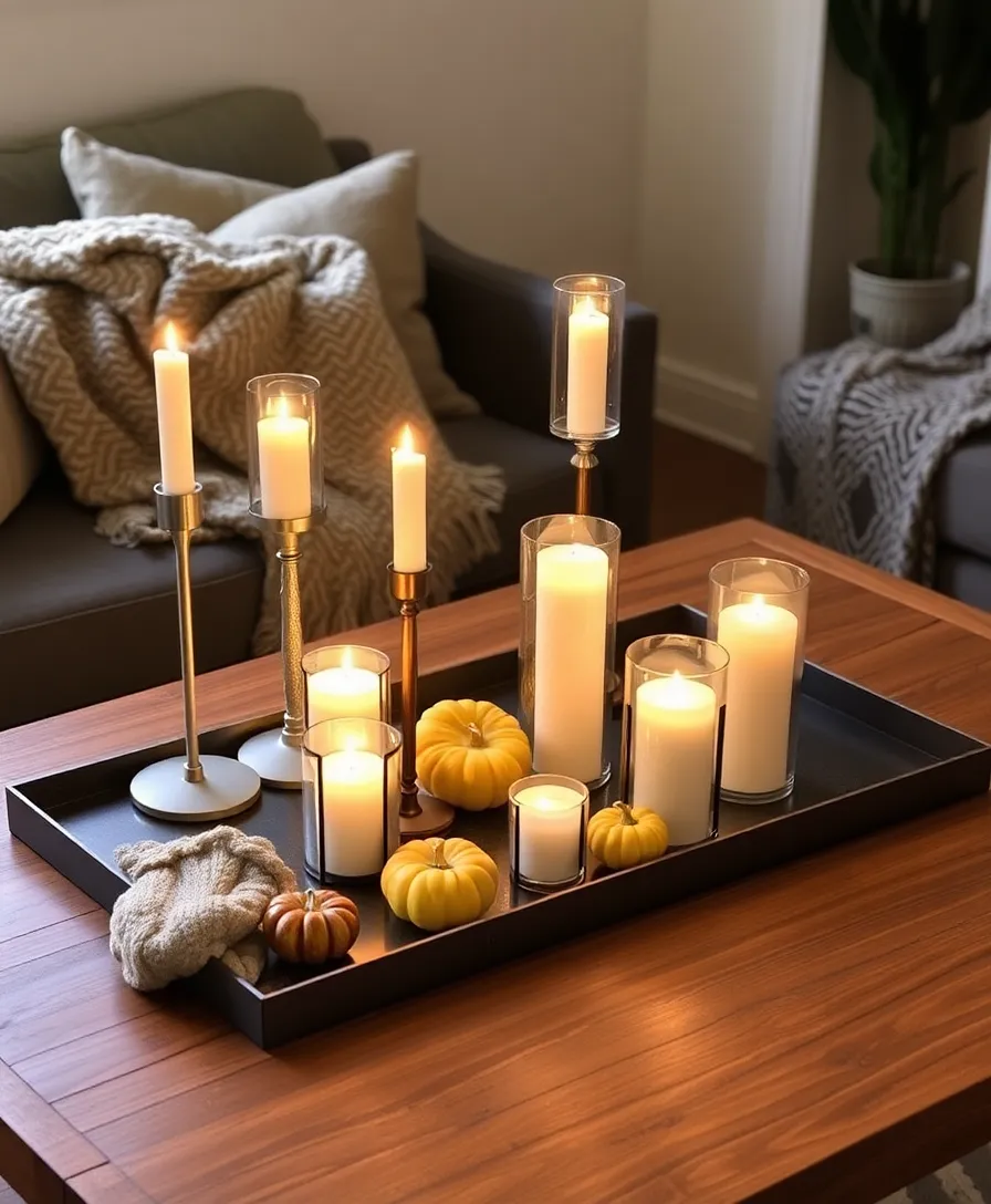 14 Stylish Fall Decor Ideas for a Cozy and Chic Home! - 12. Unique Candle Holders